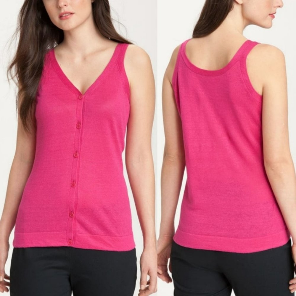 Lafayette 148 button up linen tank